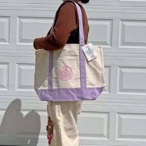 Trader Joe’s Large Lavender / Purple Canvas Tote Bag